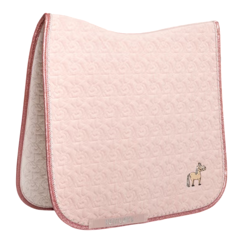 Kentucky Horsewear - Unicorn head dressage pad with soft pink glitter | - Ohlala
