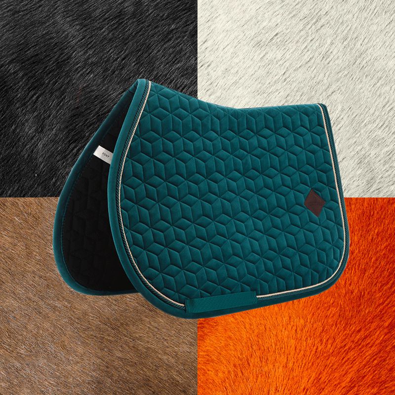 Kentucky Horsewear - Zadeldek Velvet Jumping Smaragd voor Mini's | - Ohlala