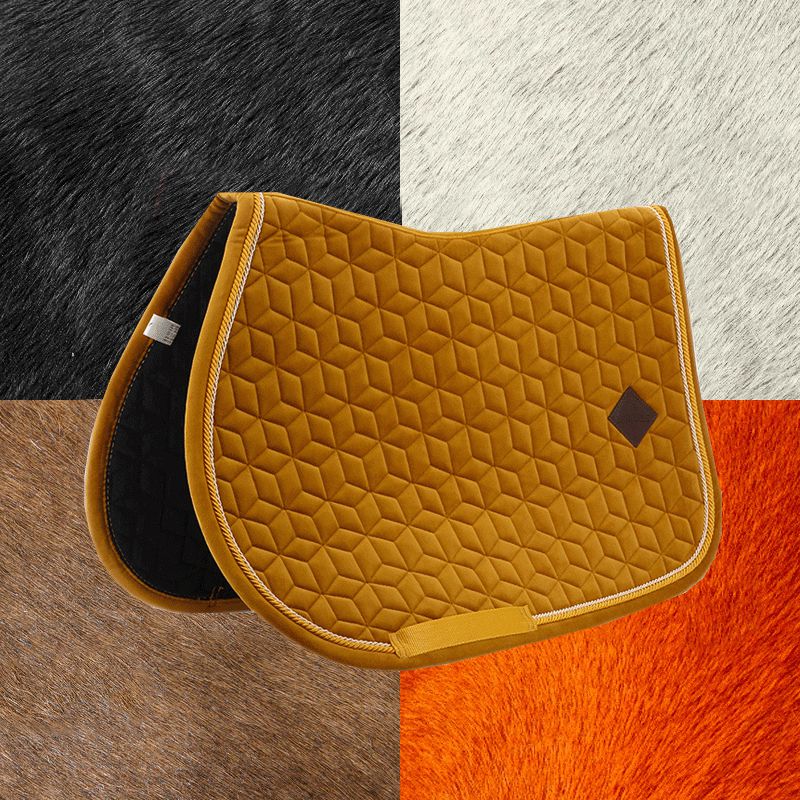 Kentucky Horsewear - Tappeto da salto Velvet Jumping Senape per mini | - Ohlala