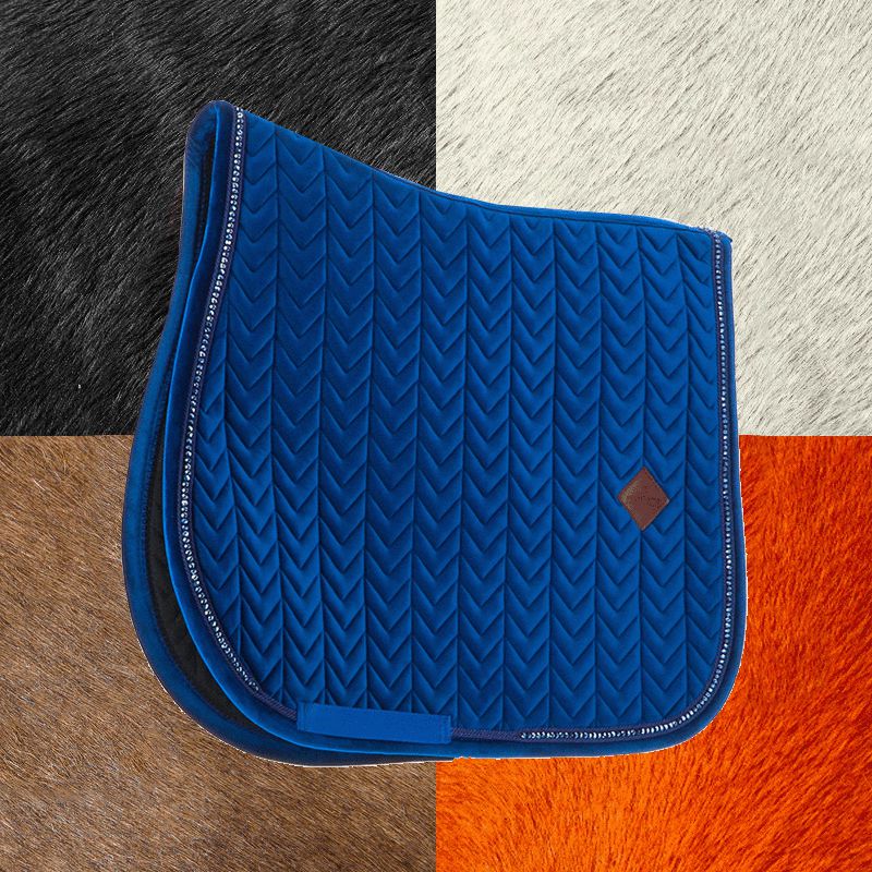 Kentucky Horsewear - Velvet Pearls Jumping Saddle Pad navy | - Ohlala