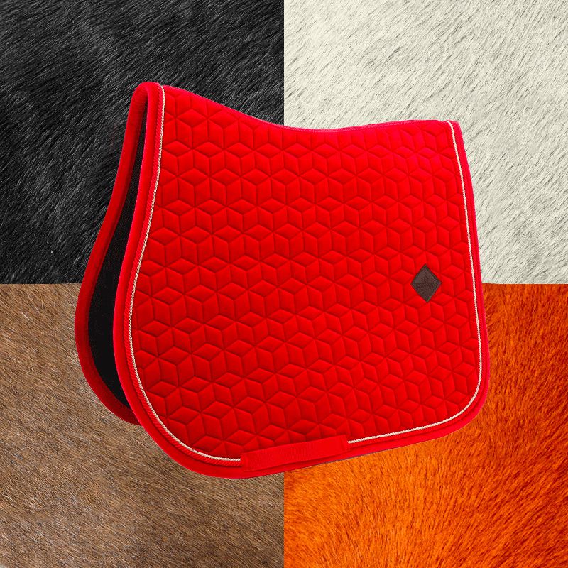 Kentucky Horsewear - Zadeldek Velvet Jumping Rood | - Ohlala
