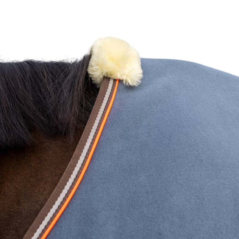 Kentucky Horsewear - Coperta in pile Heavy Melange dusty blue | - Ohlala