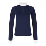Kentucky Horsewear - Polo de concours manches longues femme Classic marine | - Ohlala
