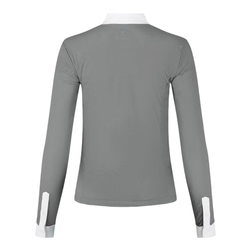 Kentucky Horsewear - レディース 長袖 競技用ポロシャツ Heritage Air グレー | - Ohlala