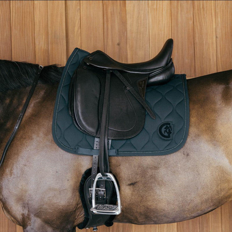 Kentucky Horsewear - Wave Dressage Saddle Pad 3D Forest Green Logo | - Ohlala