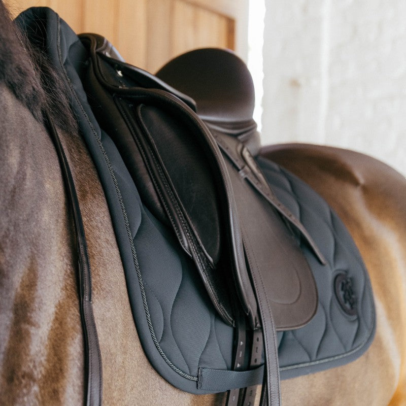 Kentucky Horsewear - Wave Dressage Saddle Pad 3D Forest Green Logo | - Ohlala