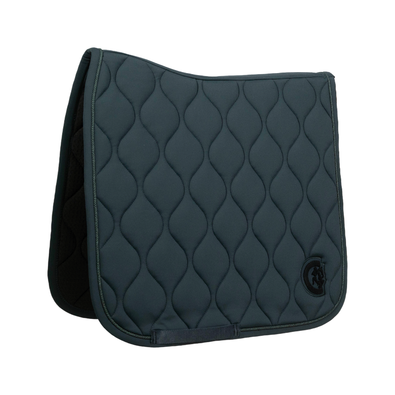 Kentucky Horsewear - Wave Dressage Saddle Pad 3D Forest Green Logo | - Ohlala