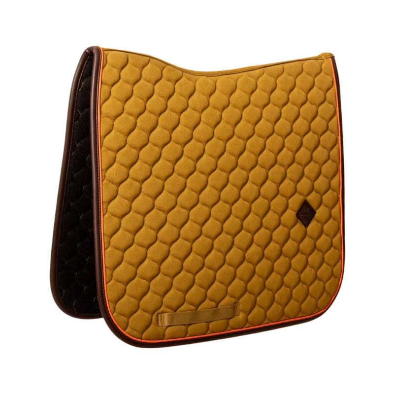 Kentucky Horsewear - Onion Quilt Leather Neon Dressage Pad Khaki | - Ohlala