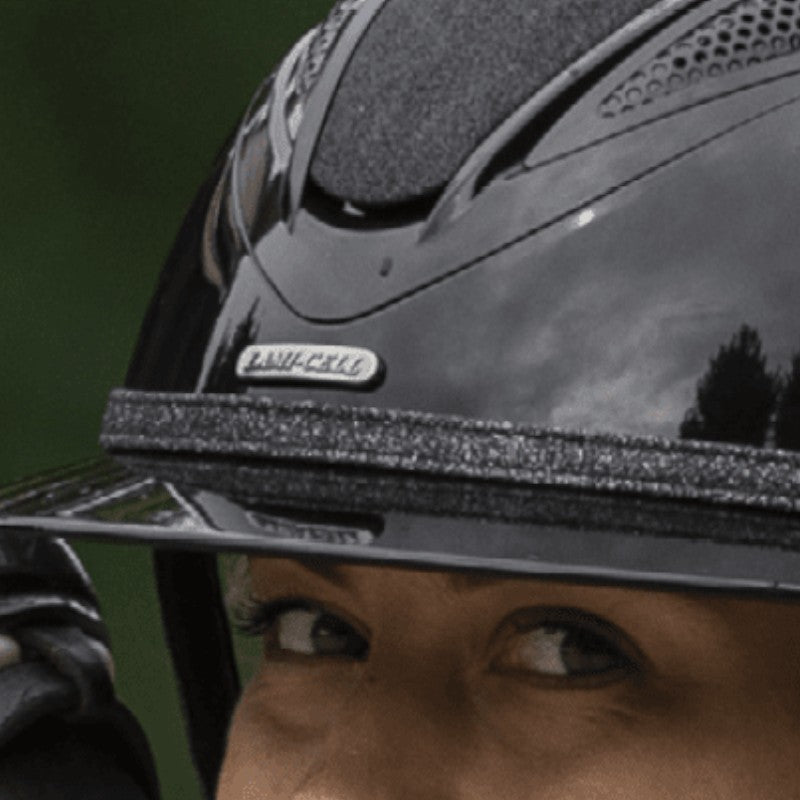 Lami-cell - Black Glitter riding helmet trim | - Ohlala