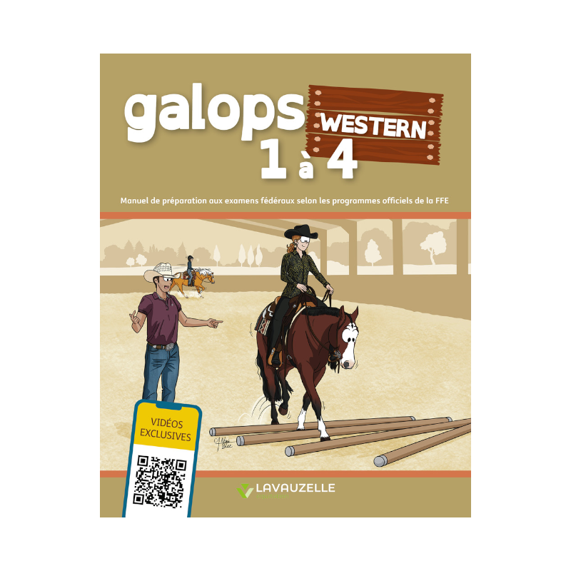 Lavauzelle - Western galops 1 to 4 preparation book with videos | - Ohlala