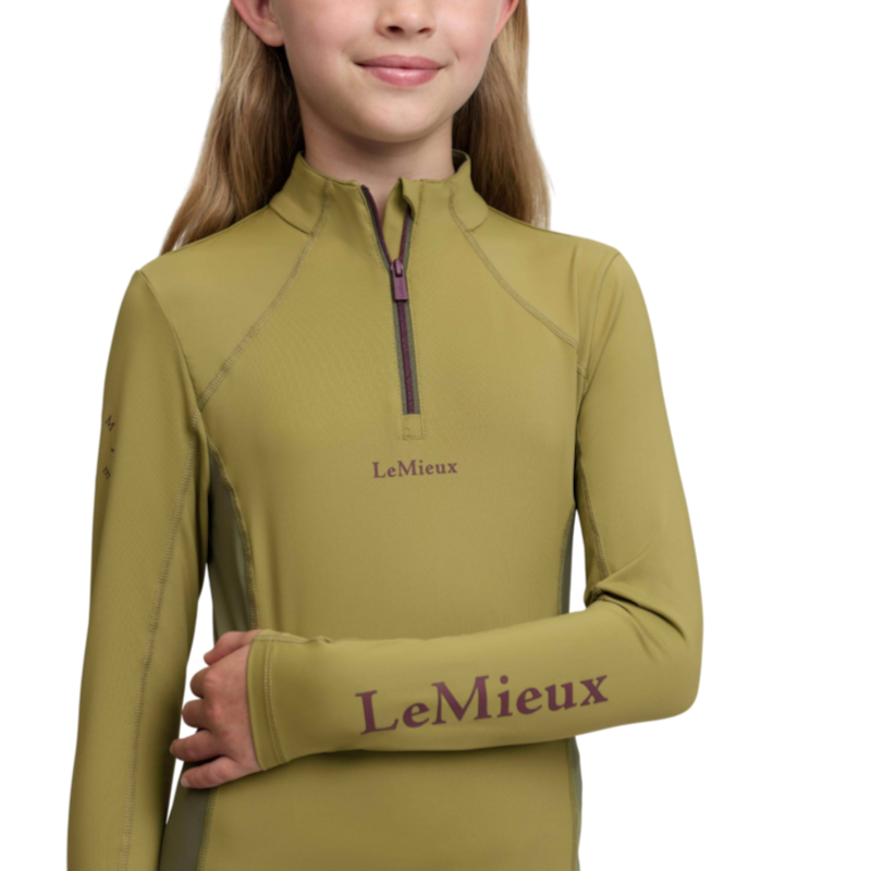 LeMieux - Kids' Classic Young Rider Long-Sleeve Base Layer in Gooseberry