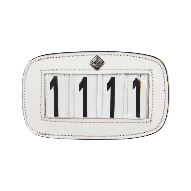 Lemieux - Porte-numéro pour selle 4 espaces blanc