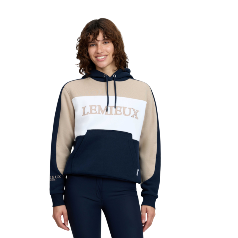 LeMieux – Damen-Kapuzenpullover Kadie im Colorblock-Design in Marineblau