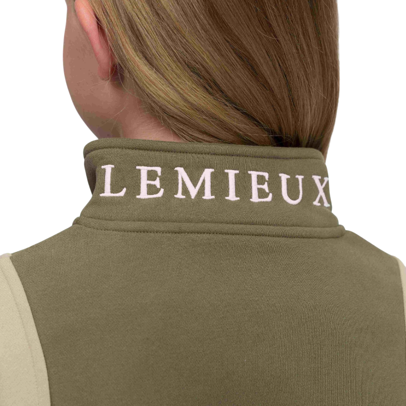 LeMieux - Kids' Viola Zip-Neck Sweatshirt in Willow Green