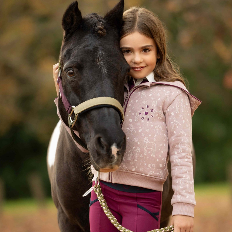 LeMieux - Sweat zippé à capuche enfant Mini Charlie wild rose