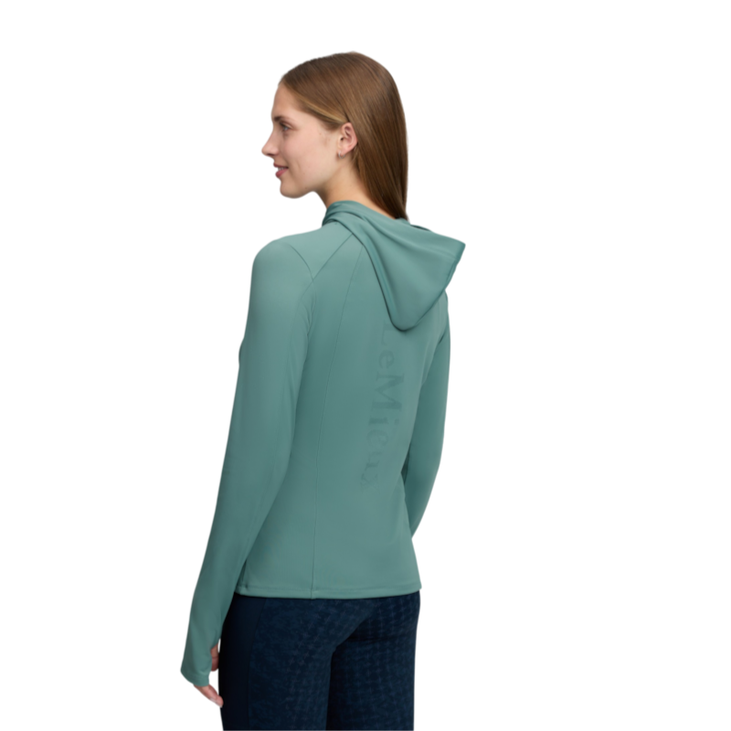 LeMieux - Camisola técnica com capuz e manga comprida para mulher Heidi aloé