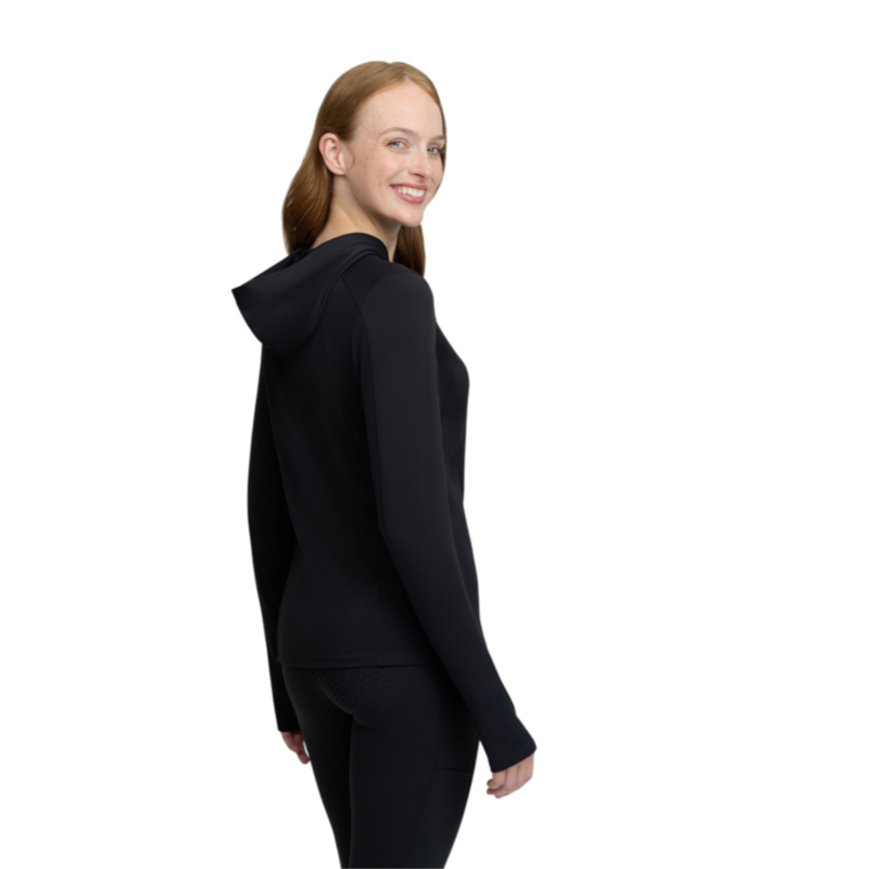 LeMieux - Women’s Heidi Black Long-Sleeve Hooded Performance Top