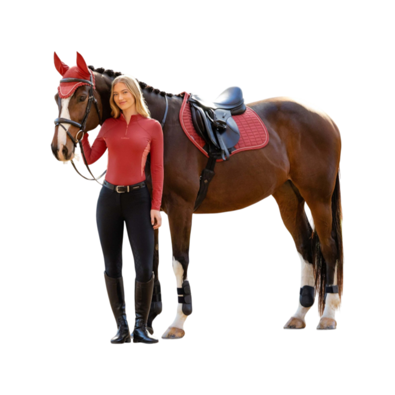 LeMieux - Suede Close Contact Square Saddle Pad in Russet