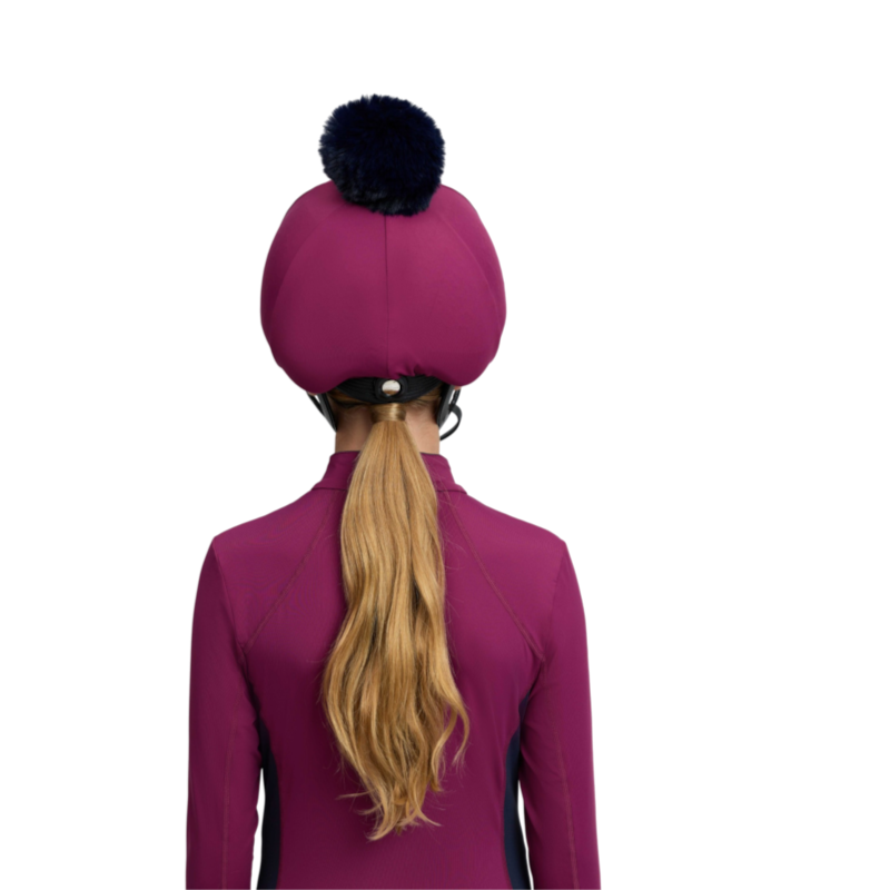 LeMieux - Funda para casco Clásica color mora con pompón desmontable