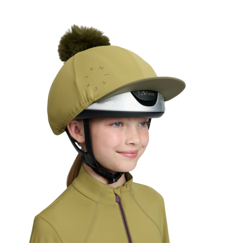 LeMieux - Classique Gooseberry Helmet Cover with Removable Pom-Pom