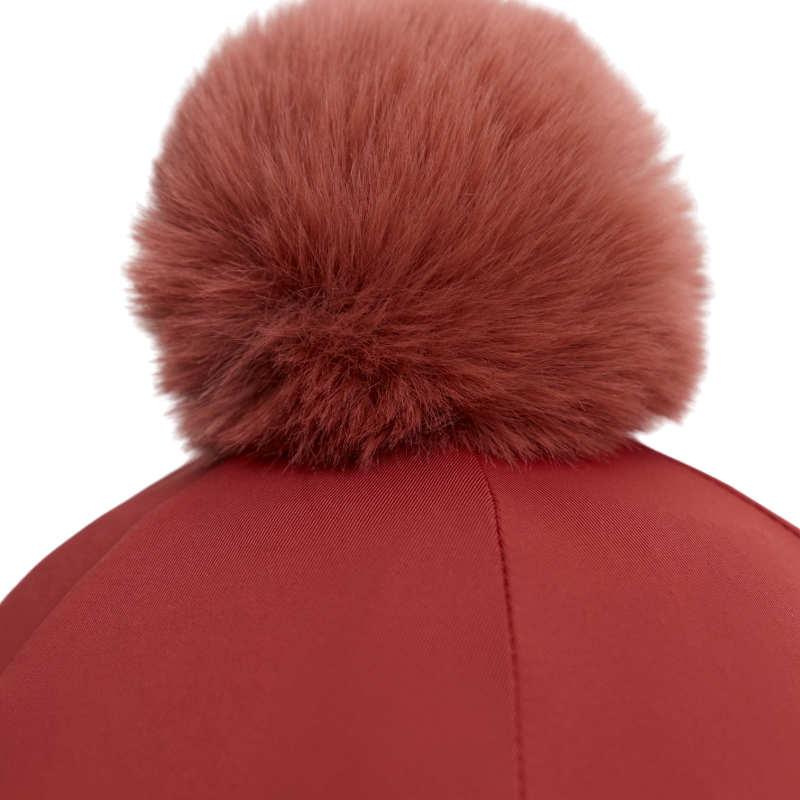 LeMieux - Classic helmet cover with removable pom-pom in russet