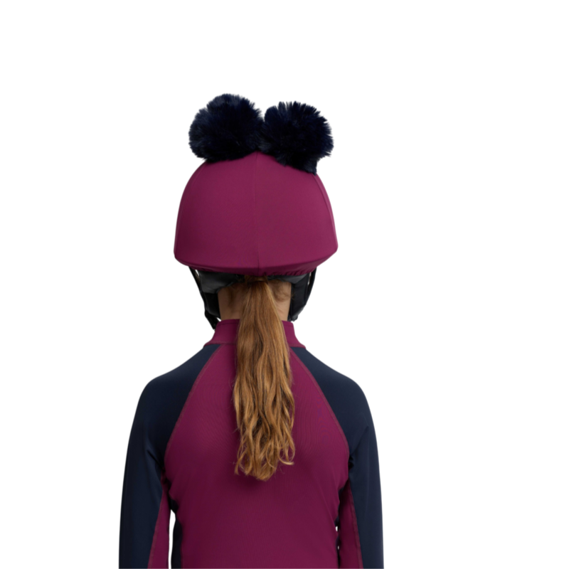 LeMieux - Capa para capacete de criança Mini amora com dois pompons