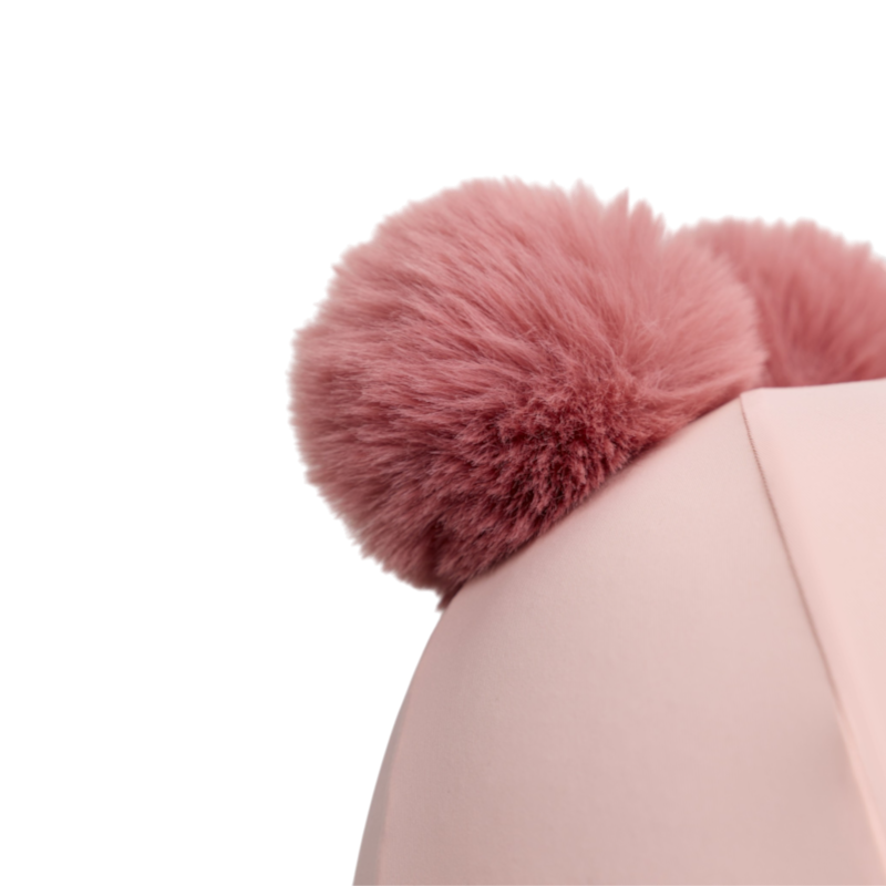 LeMieux - Capa de capacete infantil Mini com dois pompons, pétala