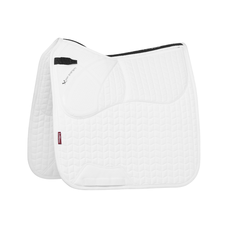Lemieux - Pro Sorb Plain 2 Square dressage saddle pad white | - Ohlala