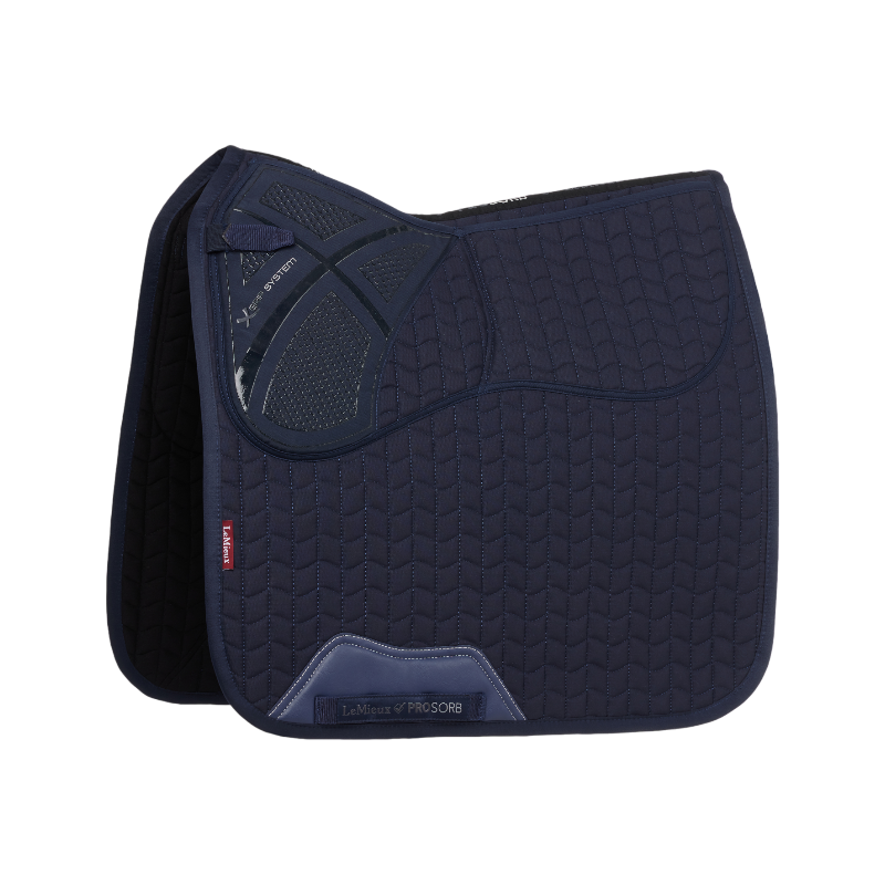 Lemieux - Pro Sorb Plain 2 Square Navy Dressage Saddle Pad | - Ohlala