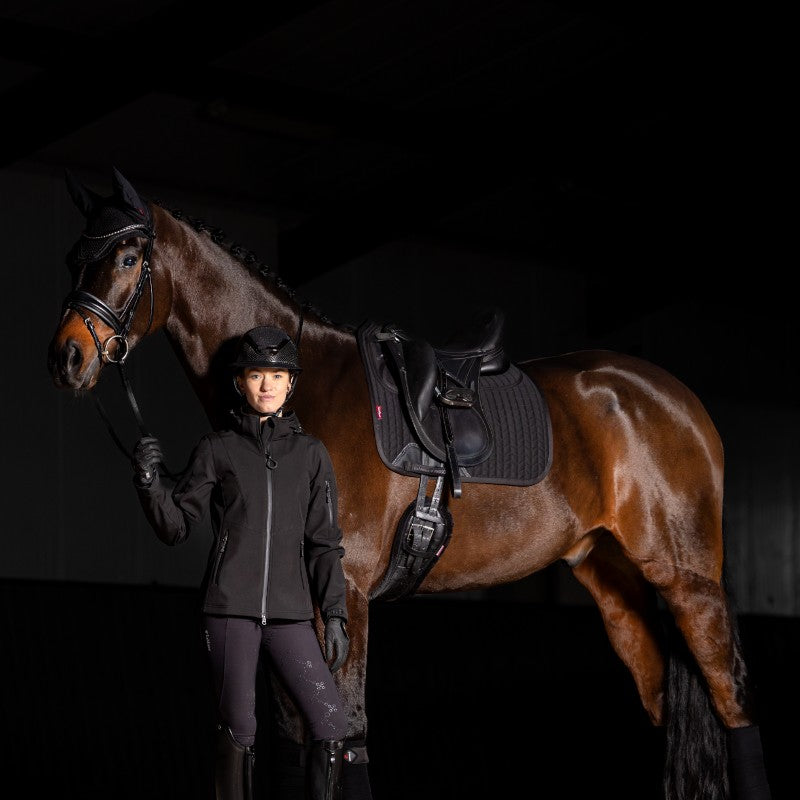 Lemieux - Pro Sorb Plain 2 Square black dressage saddle pad | - Ohlala