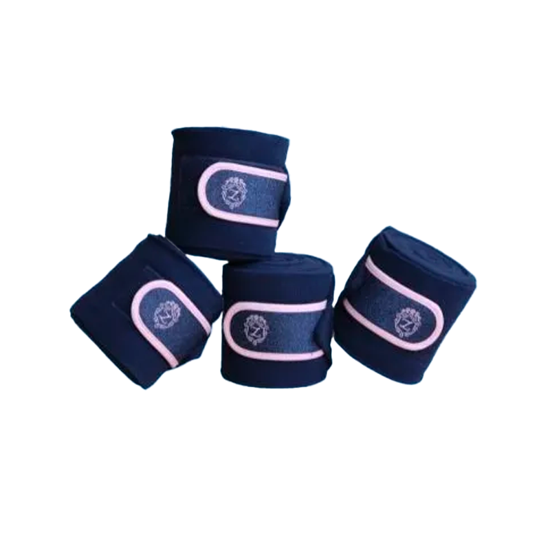 Les poneys de Zoé - Bandes de polo #Teamlesponeysdezoe marine (x4) | - Ohlala