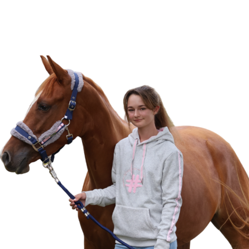 Les poneys de Zoé - Sweat manches longues Pony Jump gris | - Ohlala