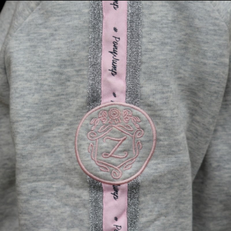 Les poneys de Zoé - Sweat manches longues Pony Jump gris | - Ohlala