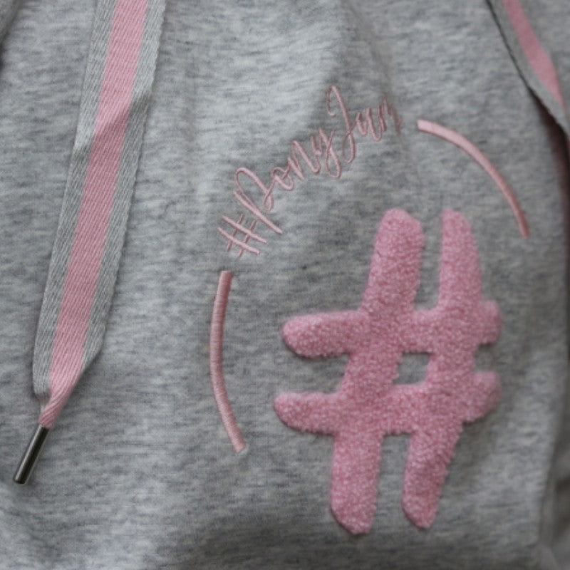 Les poneys de Zoé - Sweat manches longues Pony Jump gris | - Ohlala