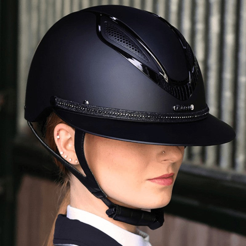 Lami-cell - Casque d'équitation Adèle noir/noir | - Ohlala