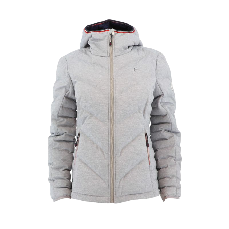 Equithème - Gesteppte Damen Langarmjacke Lara Grau Meliert | - Ohlala
