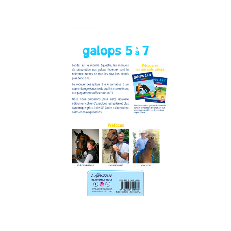 Lavauzelle - Cahier d'exercices galops 5 à 7 avec vidéos | - Ohlala