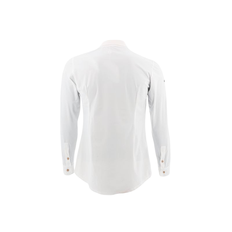 Le Sabotier - Men's long sleeve polo shirt Emile white | - Ohlala