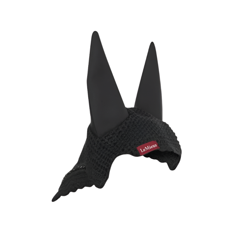 LeMieux - Geräuschdämpfende Fliegenhaube Diamante Acoustic schwarz | - Ohlala