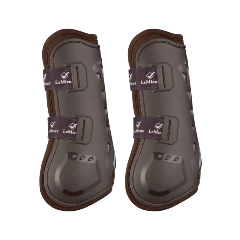 LeMieux - Offene Gamaschen Impact Responsive Gel Braun x2 | - Ohlala