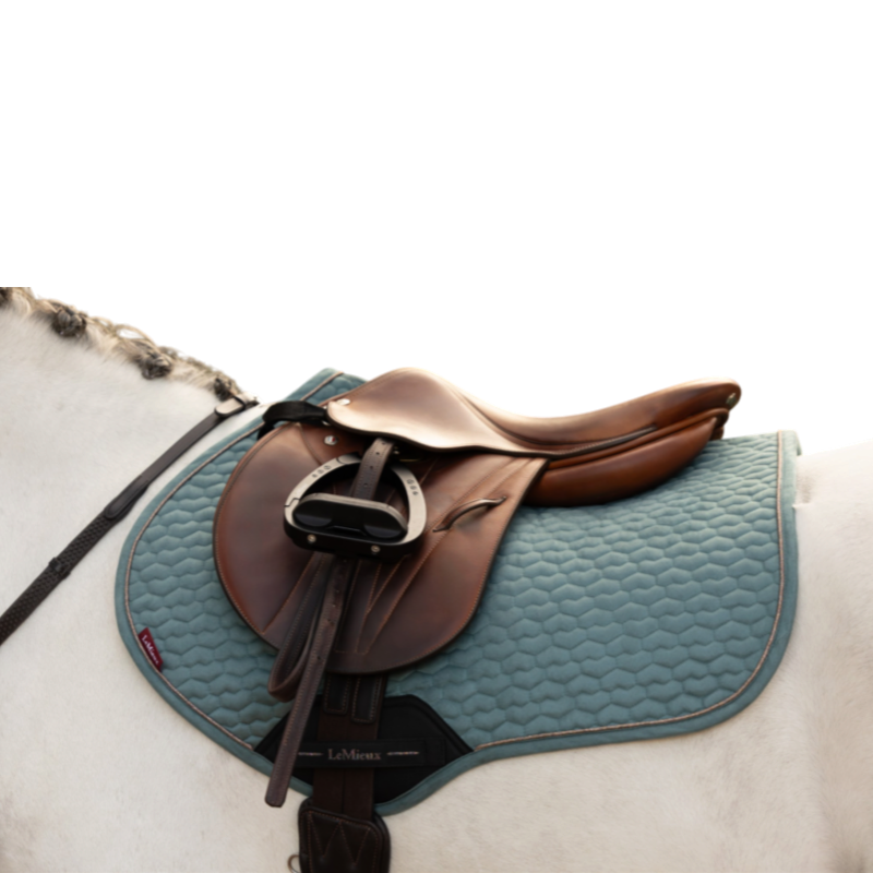 Mini Suede Close Contact Square Saddle Pad in Aloe - LeMieux