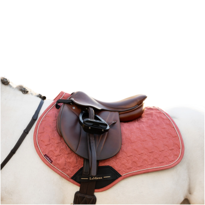 Mini Suede Close Contact Square Saddle Pad in Spiced Earth - LeMieux