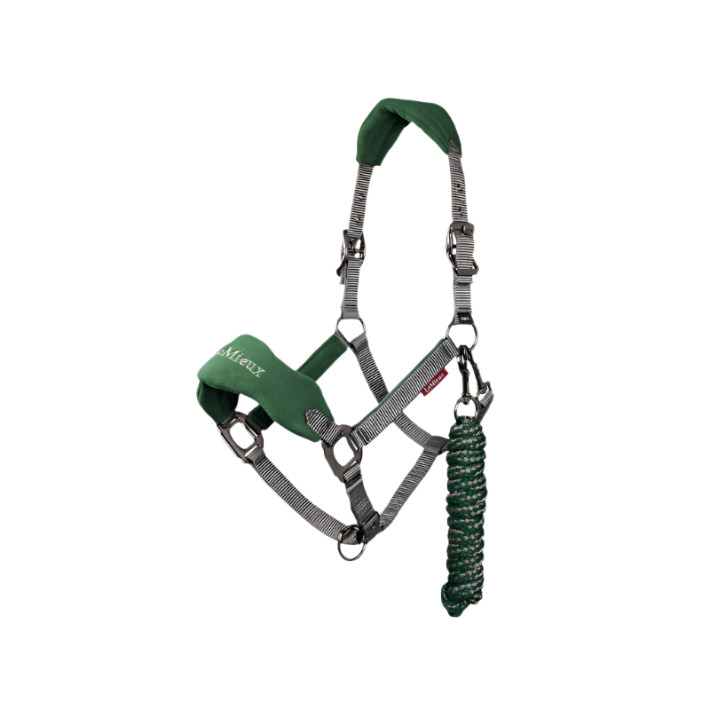 LeMieux - Vogue halter + lead rope set grey/ green | - Ohlala