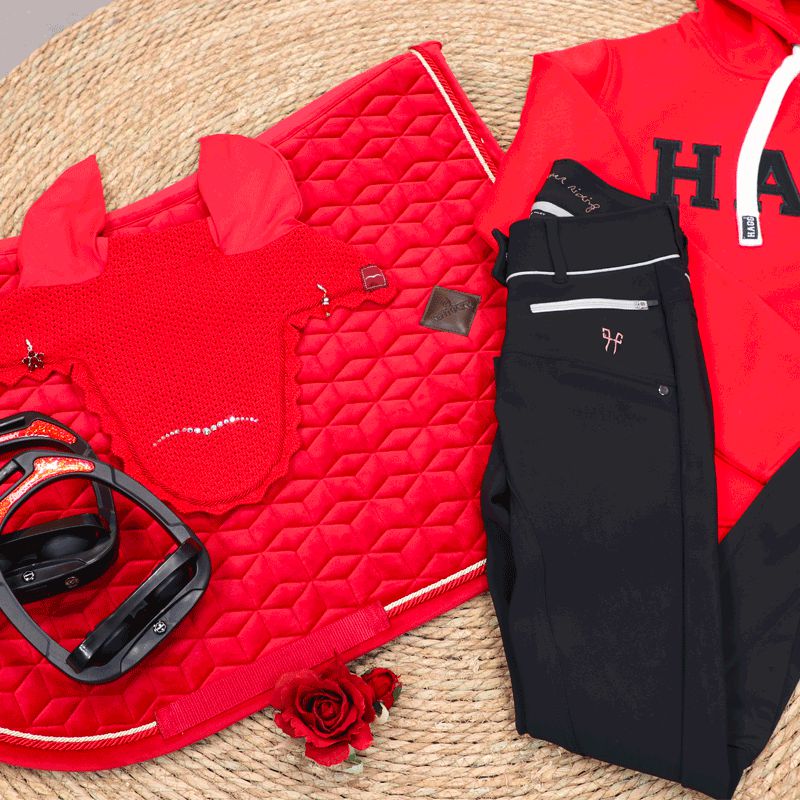 Hagg - Sweat hoodie à capuche rouge | - Ohlala