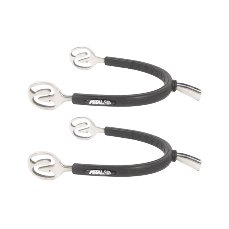 Metalab - Prince of Wales stainless steel rubber-grip spurs | - Ohlala