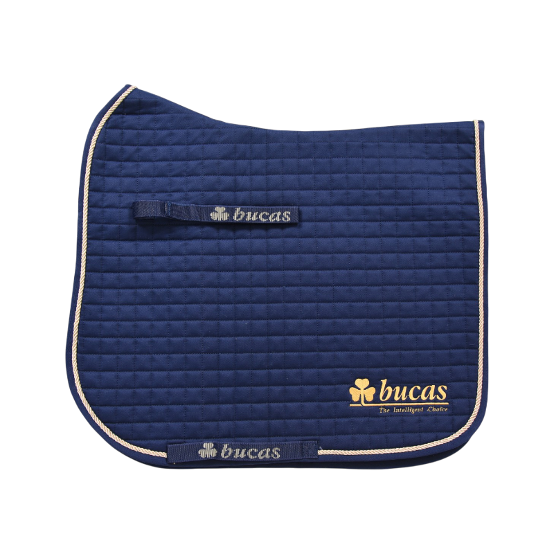 Bucas - Sottosella da dressage Max logo Bucas navy/gold