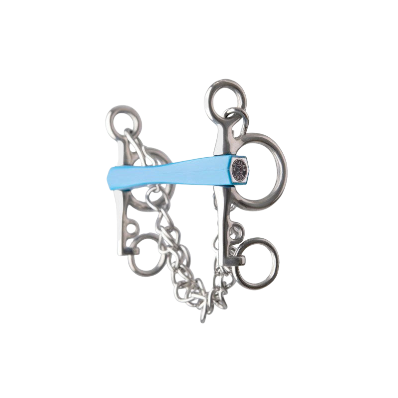 Metalab - Pelham Flexi gerades Gebiss kurze Schenkel blau | - Ohlala