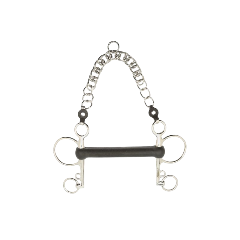 Metalab - Mors Pelham cintré caoutchouc | - Ohlala