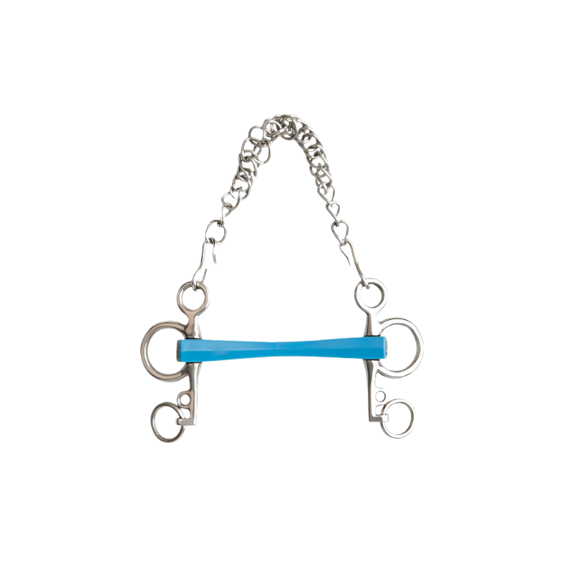Metalab - Pelham Flexi gerades Gebiss kurze Schenkel blau | - Ohlala