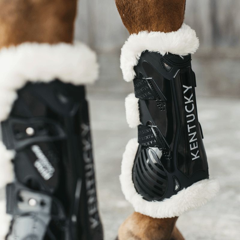 Kentucky Horsewear - Gambiere aperte montone vegan Bamboo Elastic nero | - Ohlala